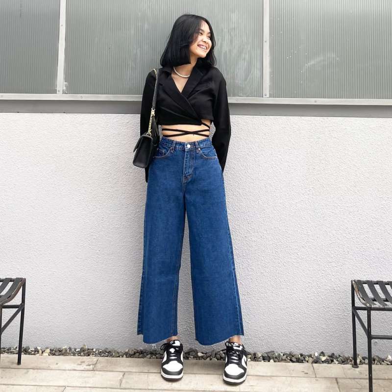 Promo -Celana highwaist kulot jeans 