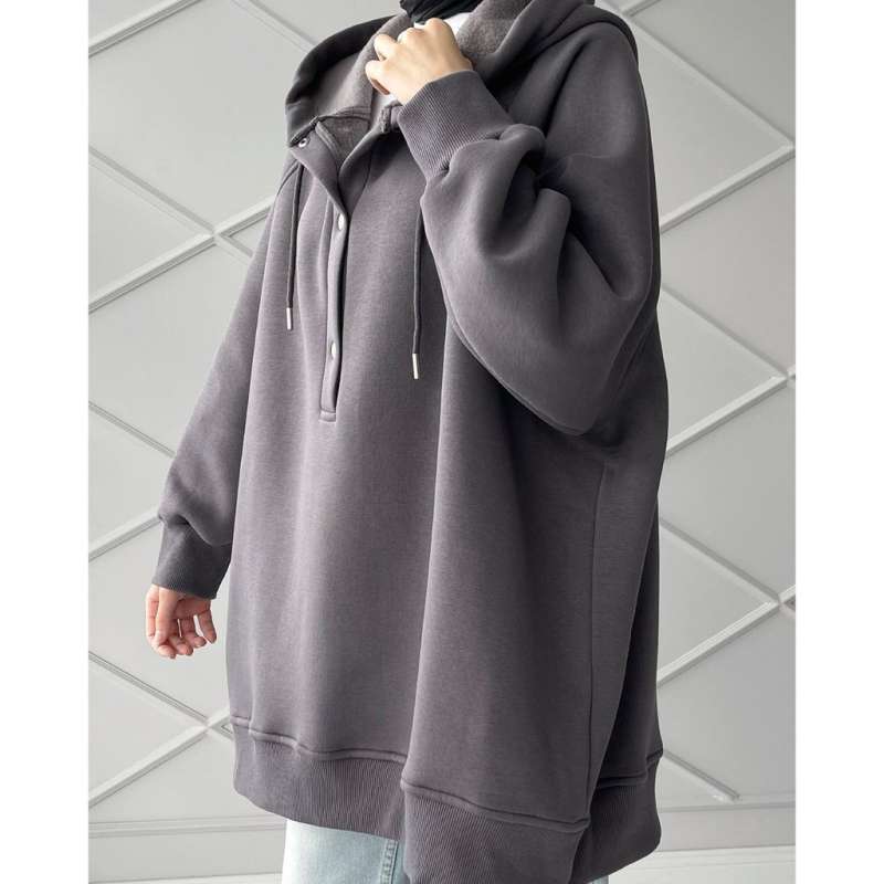 sweater hoodie wanita oversize