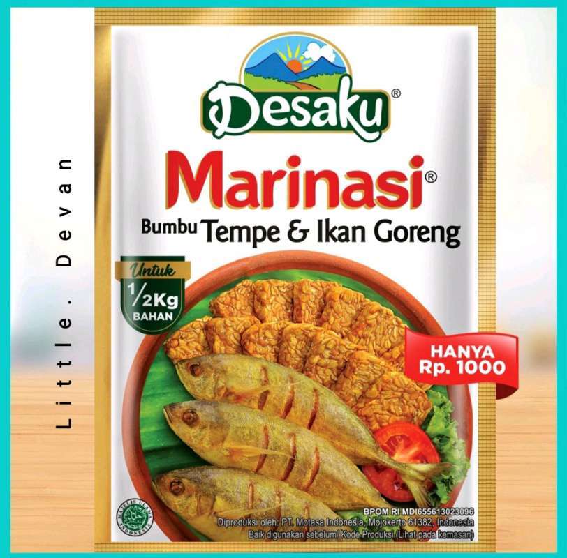 Desaku 240袋 Bumbu Goreng Tempe Ikan Ayam Jual Desaku Bumbu Marinasi Tempe & Ikan Goreng 1 Sachet 15 Gr Di