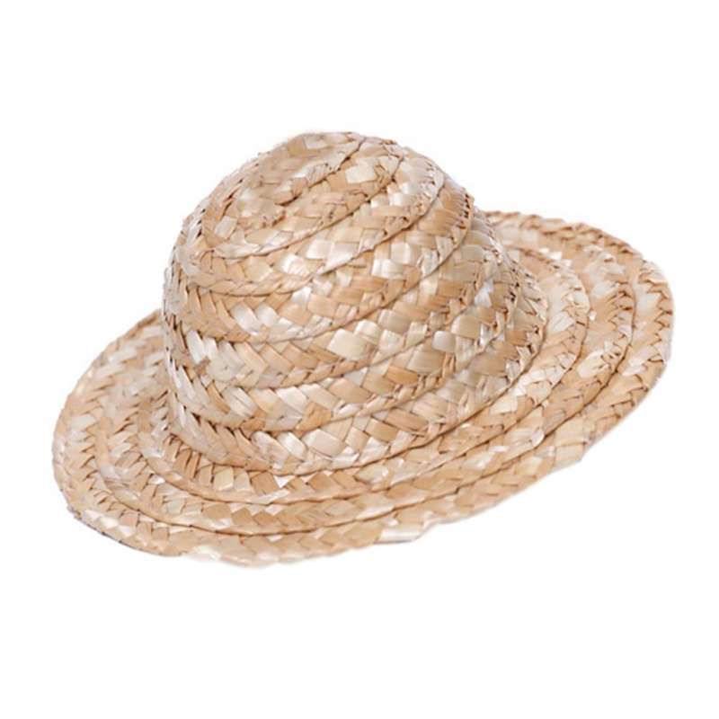 3x Modern Beach Straw Hat Round Bowler 