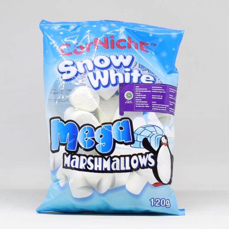 Jual CORNICHE Snow White Mega Marshmallow Permen 120 g di Seller