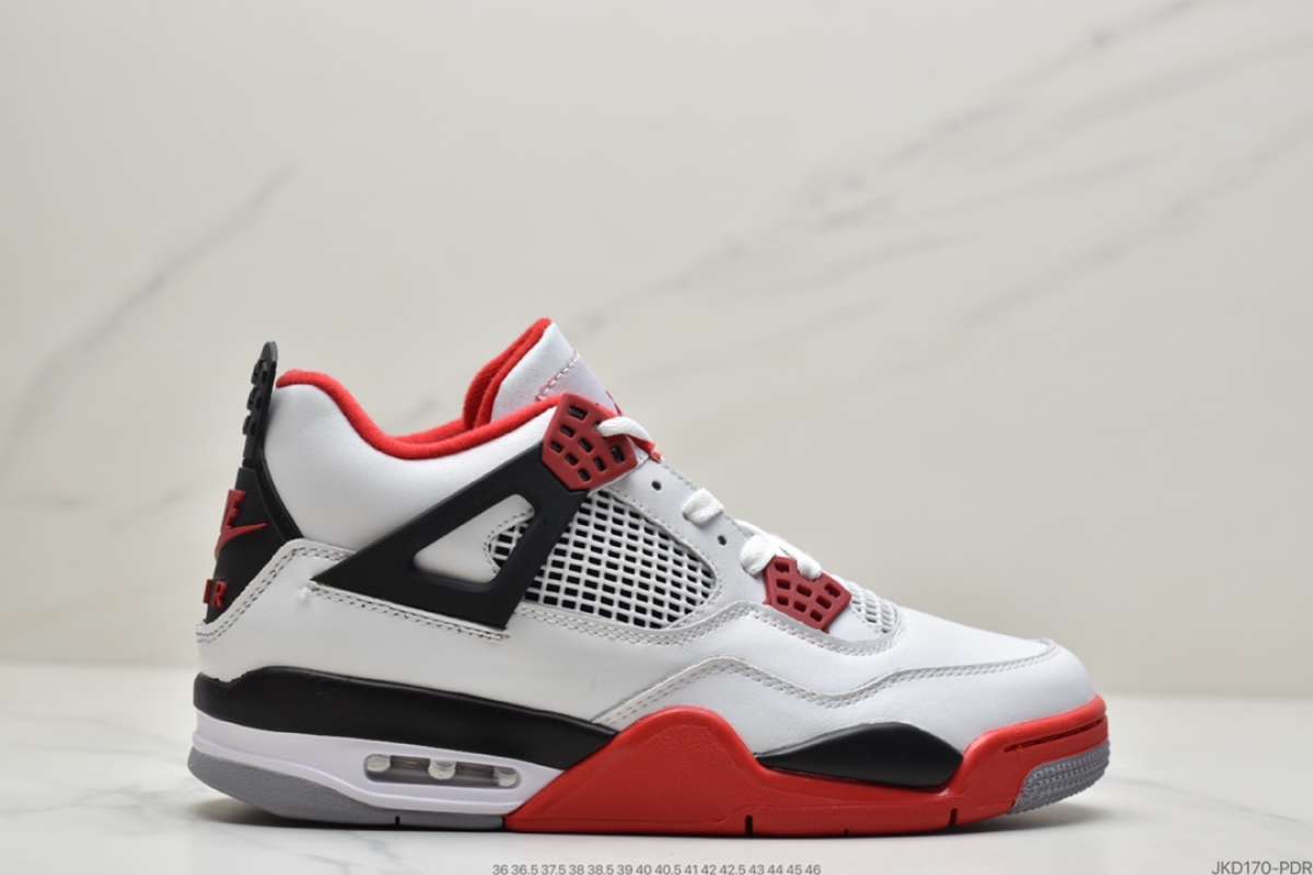 Promo Two layer leather NIKE AIR JORDAN 4 fire red white red reproduction  appearance almost white leather of the first year with the main dc7770 di  Seller Liu Yangxi - China | Blibli