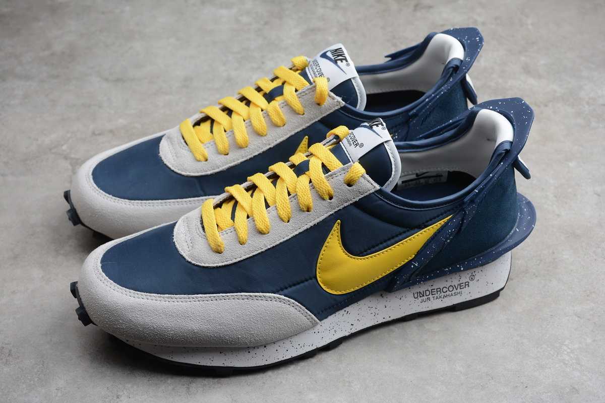 nike waffle racer navy yellow