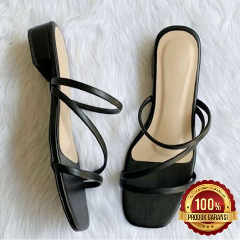 SEPATU SANDAL HAK TAHU DATAR CANTIK J800 Sandal Hak Sandal Wanita Sandal Tinggi Fashion Wanita High Heel High Hill High Heels Sandal