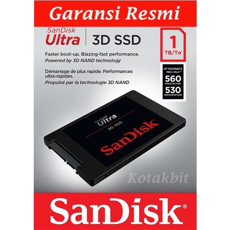 Hard Disk Ssd 250gb Sandisk SANDISK HARDDISK SSD INTERNAL TERRA 3D - Main Image