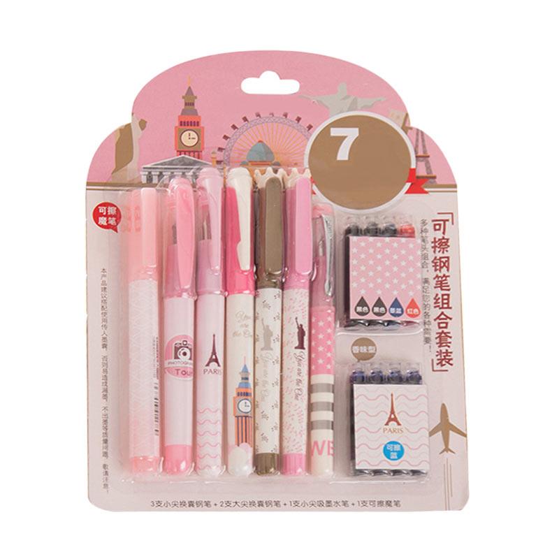 Jual Bluelans Student School Office Stationery Erasable Pen Ink Refills Writing Supplies 7 Pcs Murah September 2020 Blibli Com