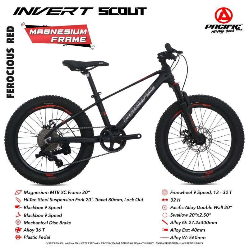 Jual Sepeda Gunung Mtb 20 Inch Pacific Invert Scout Magnesium