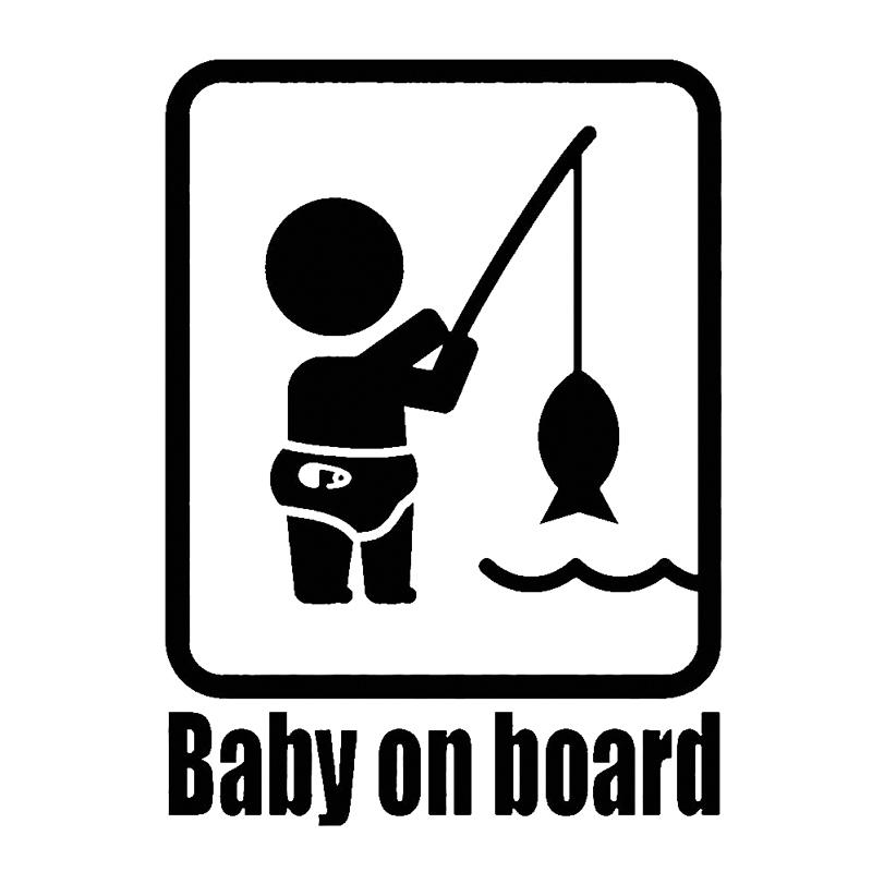 Jual Bluelans Funny Fishing Baby On Board Car Vehicle Reflective Decals Sticker Decoration Online Juli 2020 Blibli Com