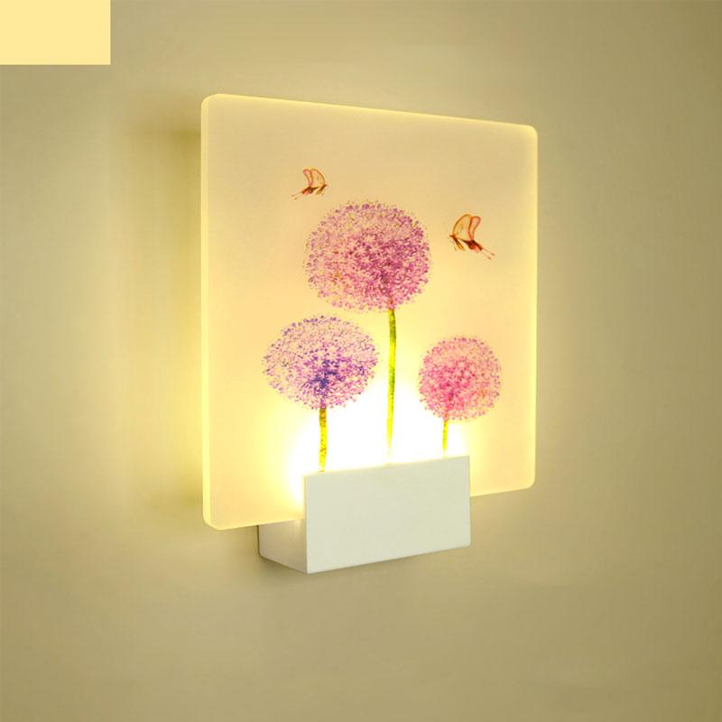 eds modern led wall light 6w wall sconce with painted lampshade 1