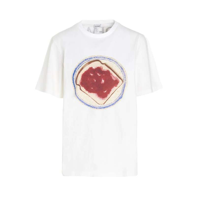 Promo Loewe Jam Print T-Shirt White di 