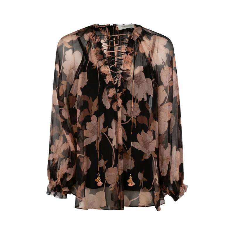 Promo Zimmermann Concert Lace Up Blouse 