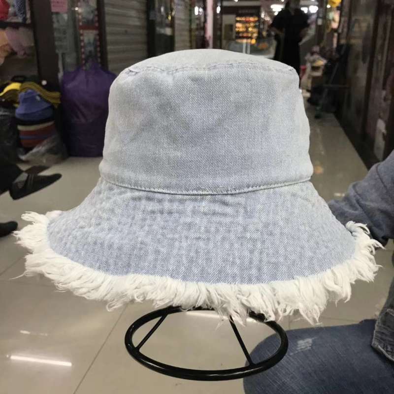 Topi Bucket Hat Jeans Cowok Cewek Korea 