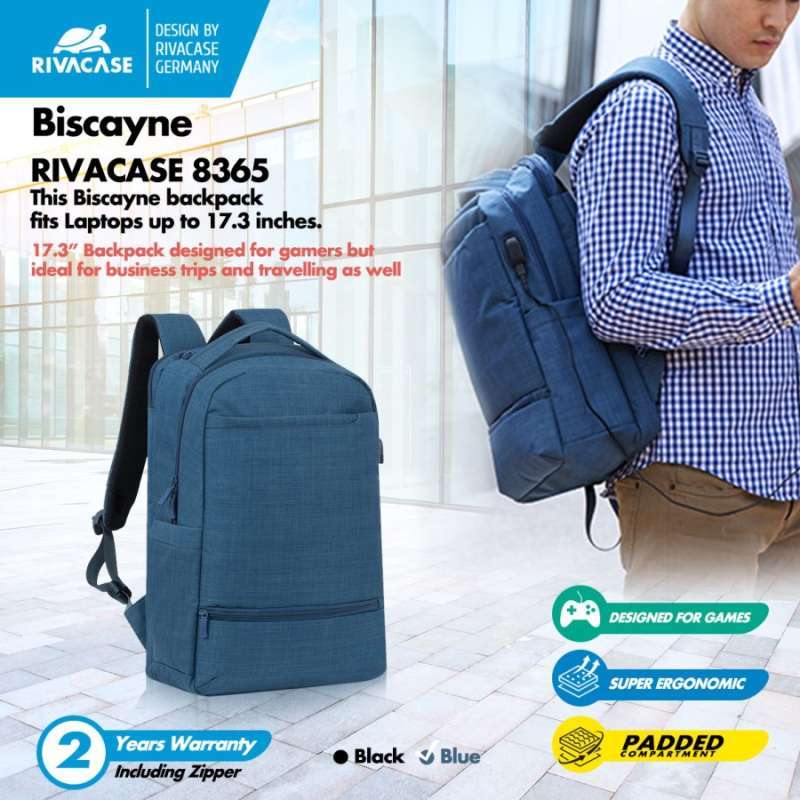 Biscayne: 8365 blue carry-on Laptop backpack 17.3