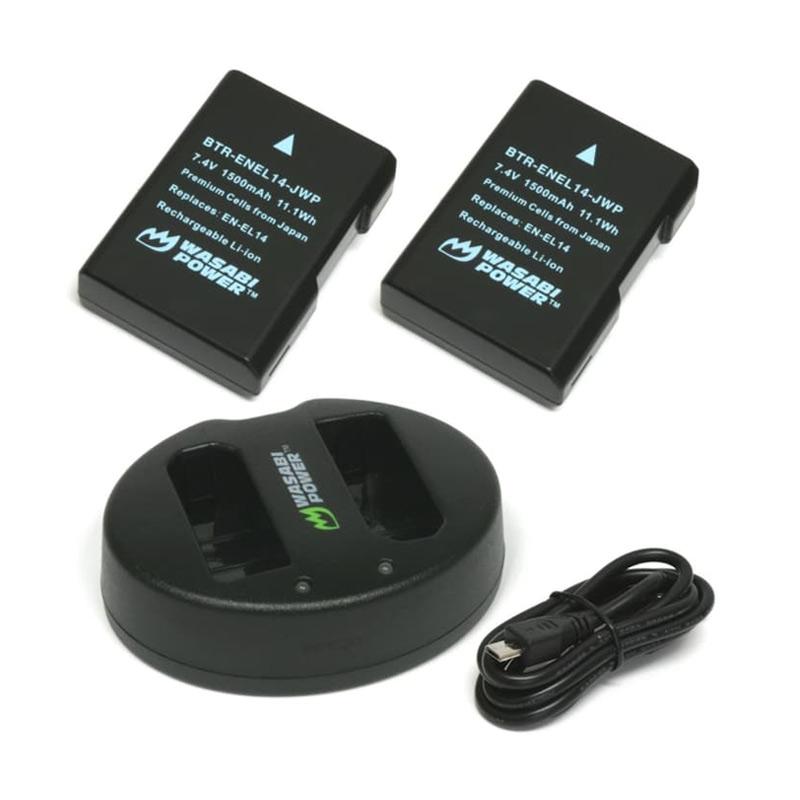 Jual Wasabi Power Baterai Kamera Dual Charger For Nikon En El14 Or El14a 2 Pcs Online Desember 2020 Blibli
