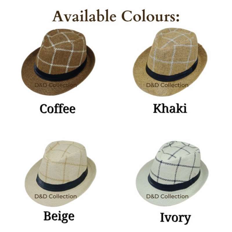 Promo Topi Fedora Import Anyaman motif 