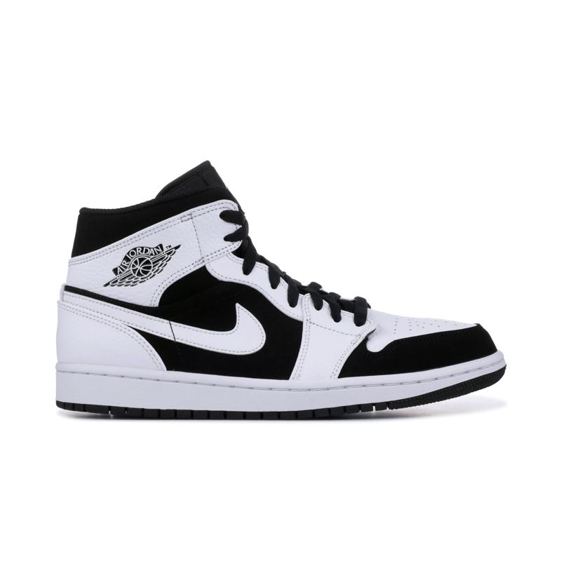 Jual NIKE Air Jordan 1 Mid White Black 