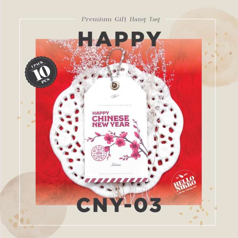 CNY 3 Gift Hang Tag kartu ucapan Chinese new year sinchia angpao imlek