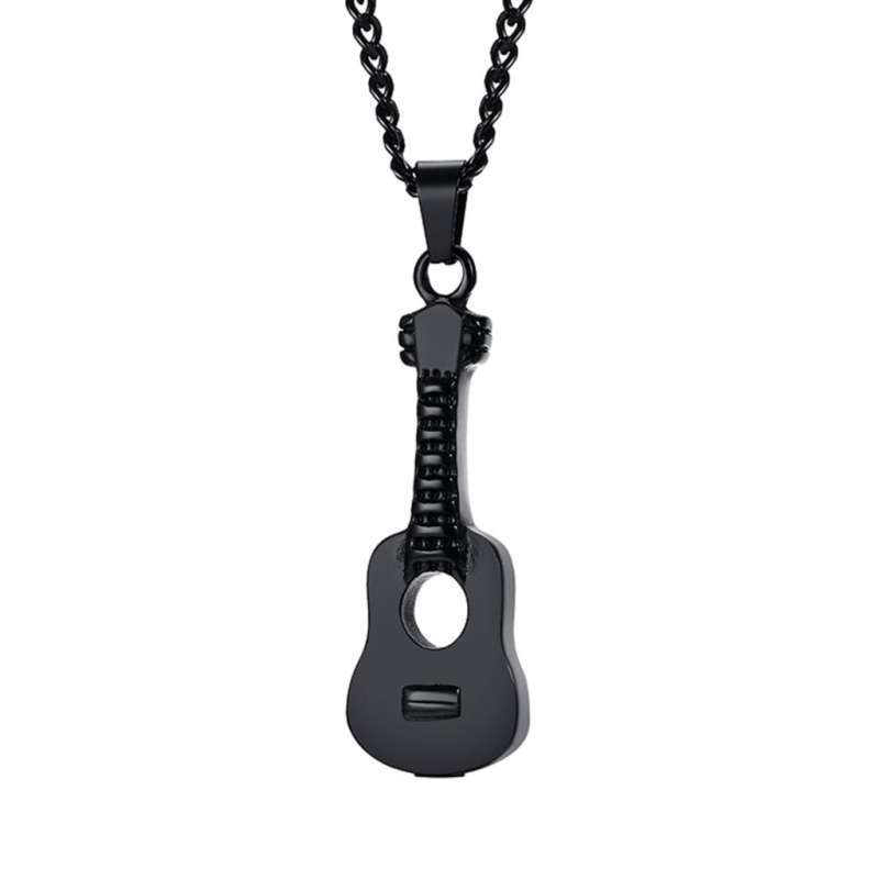 Guitar Cremation Urn Necklace Keychain 