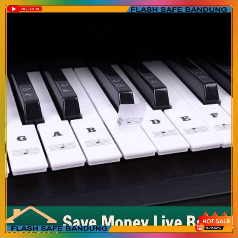 Promo 3749546188 Stiker Label Tuts Keyboard Piano Sticker ...