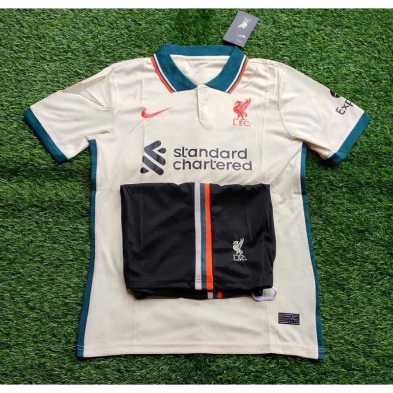 Jual SETELAN JERSEY BOLA LIVERPOOL AWAY 2021 2022 TOP QUALITY di