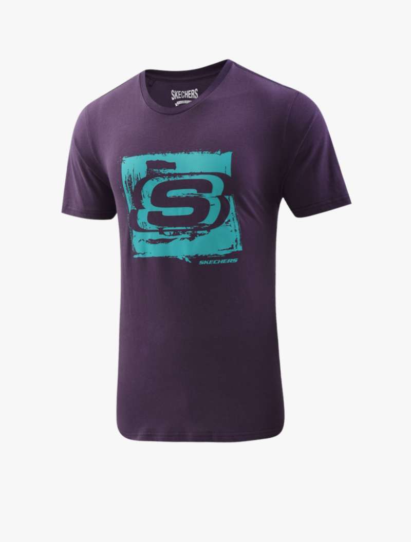 Skechers t shirt kids purple sale