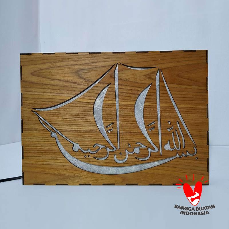 Lidzikri Artlamp Led Lampu Kayu Kaligrafi Perahu Layar Basmallah Hiasan Dinding Terbaru Agustus 2021 Harga Murah Kualitas Terjamin Blibli