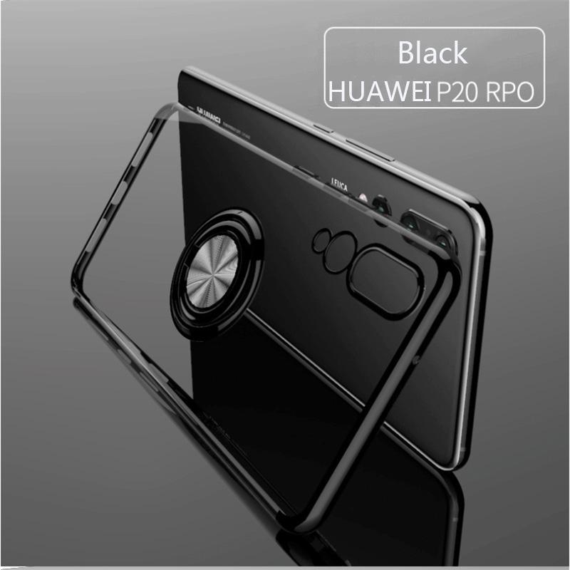 iit soft cases for huawei mate p30 p20 lite mobile phone protective cover electroplating magnetic car ring bracket for honor 10 lite p smart 2019