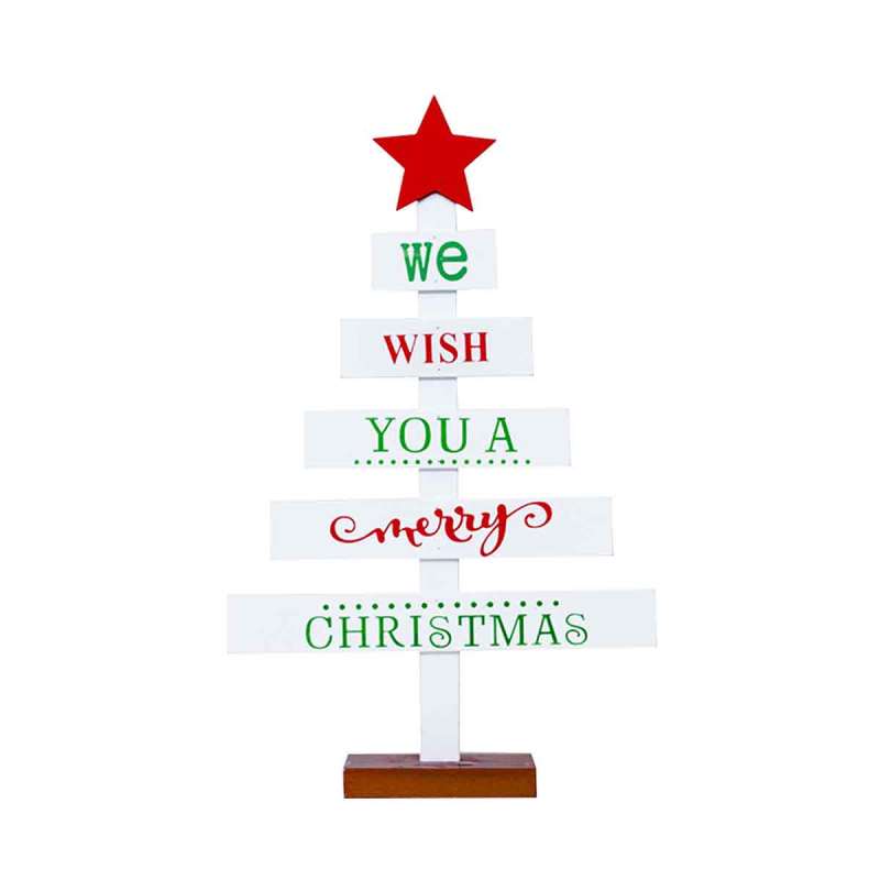 Jual Bluelans 2 Wooden Merry Christmas Tree Letter Print Desktop Ornament Online November 2020 Blibli Com