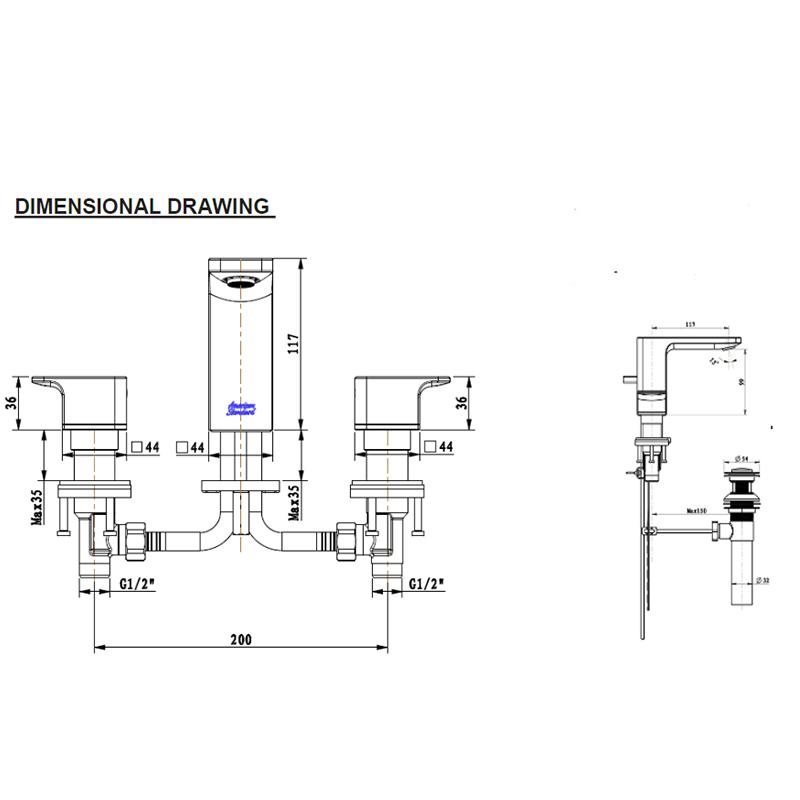 Jual American Standard Ffas1303 102500bf0 Acacia Evolution 3 Hole Basin Mixer Kran Wastafel With Pop Up Drain Online September 2020 Blibli Com