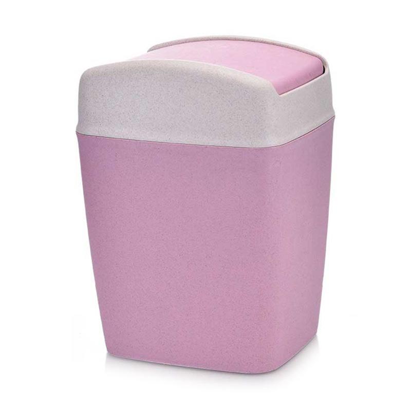 mDesign 5 L Pedal Bin for Bathroom Modern Household Rubbish Bin with Removable Bucket White/Bamboo Kitchen and Bedroom Small Plastic Waste Bin mDesign 5 L Pedal Bin for Bathroom Modern Household Rubbish Bin with Removable Bucket White/Bamboo Kitchen and Bedroom Small Plastic Waste Bin