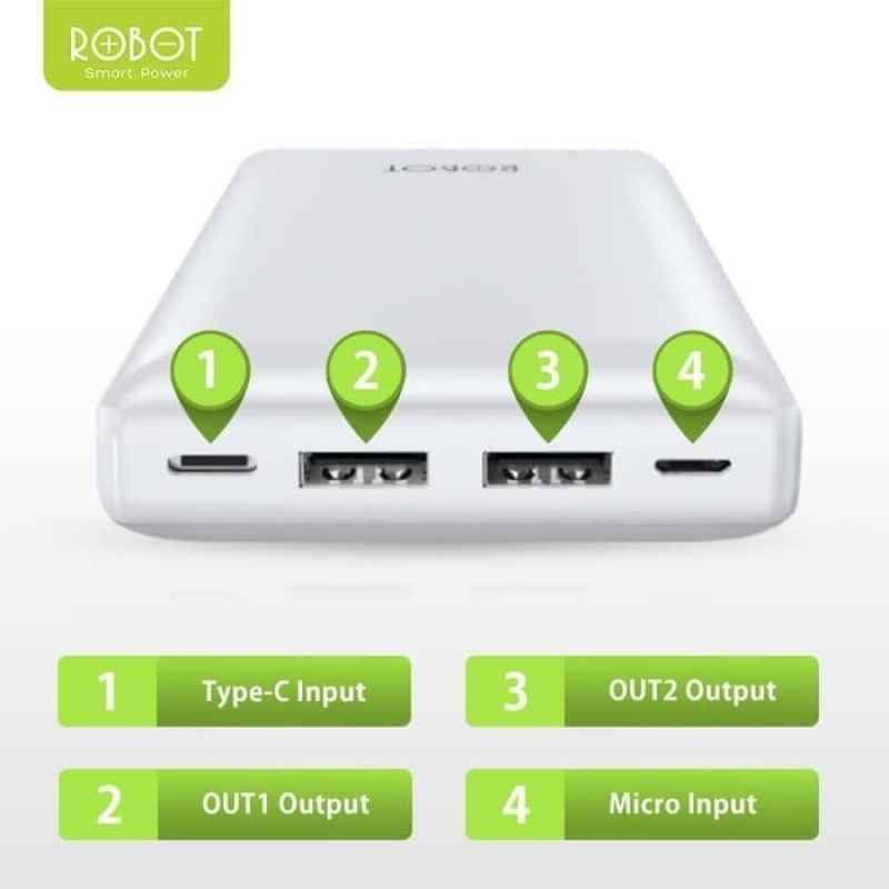 Promo Powerbank Robot RT20 20000mAh pb power bank 20000 mAh 2 ...