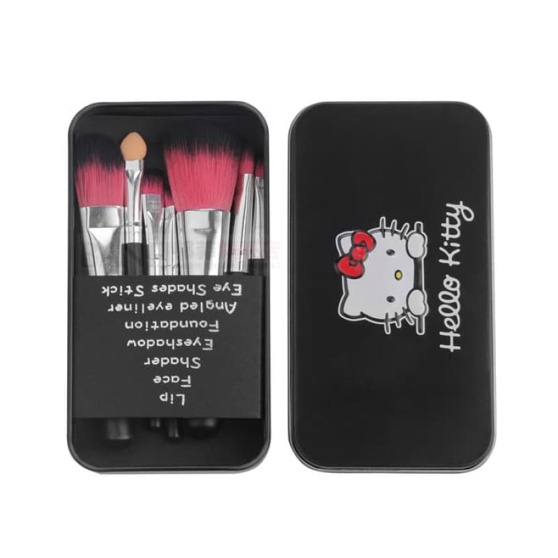 Jual Brush Kuas Alat Make Up Makeup Brush Set Hello Kitty 7 Pcs