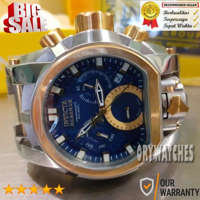 Jual Sale Invicta Bolt Zeus 25205 Combi Blue Swiss ETA Stainless