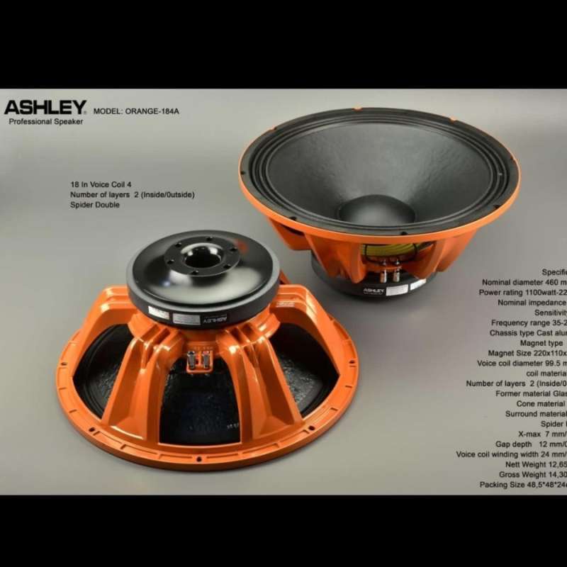 Jual Speaker Komponen Ashley 184a 18inch Vc 4in Original Di Seller