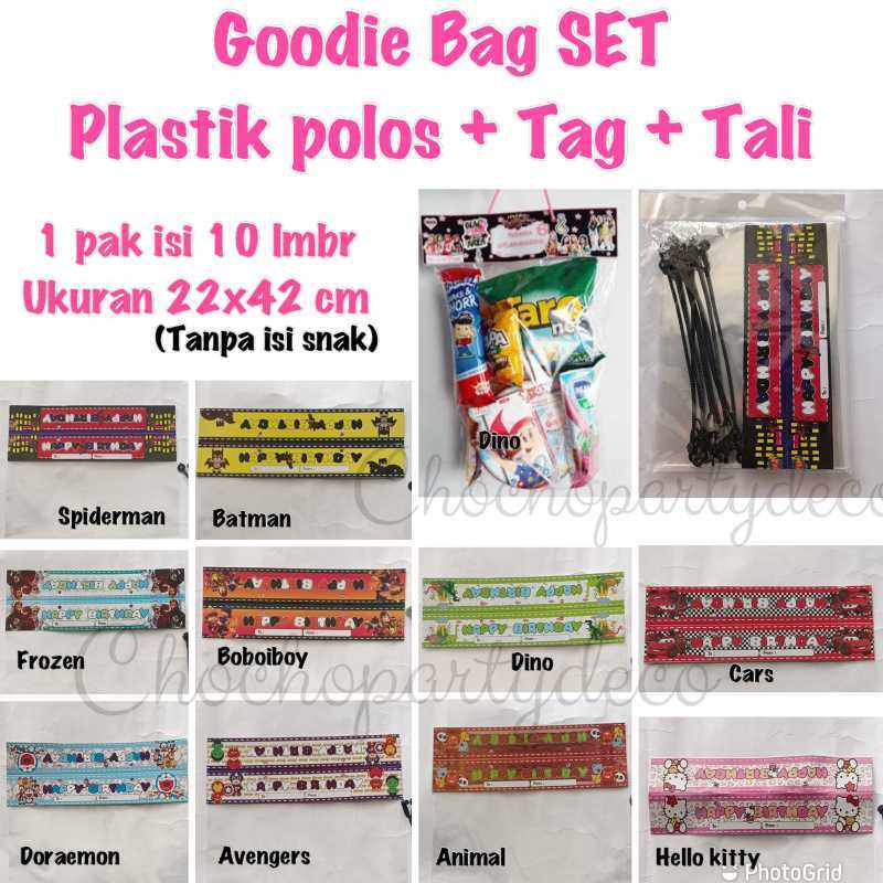 Jual (10pc) Tas plastik ulang tahun label plastik snack ultah ...