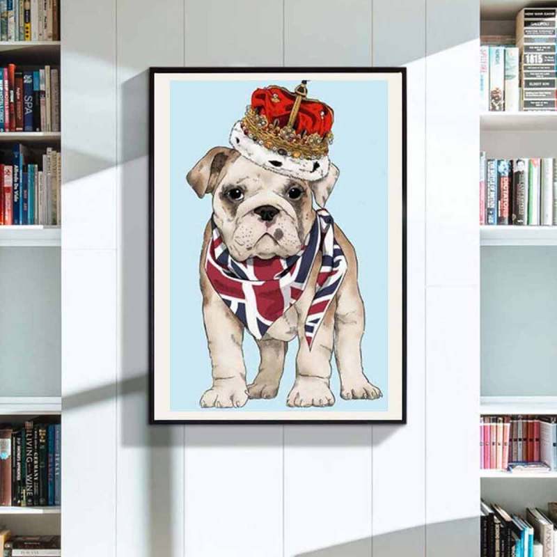 Jual Bluelans Cute Dog Full Round Living Room Wall Decor Xmas Gift