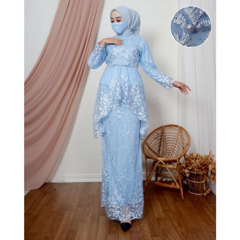 Baby blue on sale kebaya