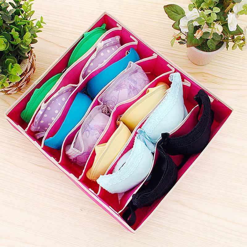 Jual H Ikea Cloth Fabric Drawer Organizer Divider Storage Box Bins Containers For Panties Underwear Ties Bras Socks Lingerie 7 Lattice Online November 2020 Blibli