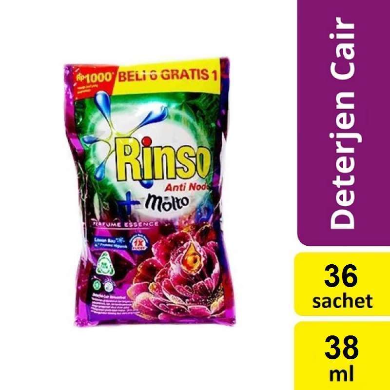 Jual Rinso Molto Perfume Essence Deterjen Cair 38 mL 6 Renceng