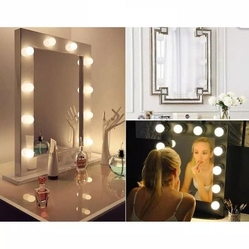 Jual Oem Vanity Mirror Kaca Rias Set Make Up Light String 10 Bulbs Lampu Led Tiga Warna Online November 2020 Blibli Com