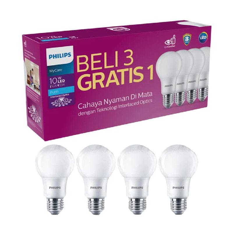 philips lampu bohlam led 10 w multipack promo beli 3 gratis 1