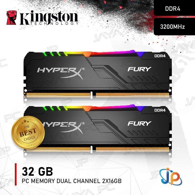 Jual Memory Kingston Fury Beast Rgb Pc25600 3200mhz Ddr4 32gb