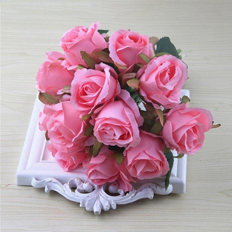 Jual Eds Artificial Bridal Bouquet Flowers Holding Silk Rose For Wedding Or Home Decoration 12 Rose Online Oktober 2020 Blibli Com