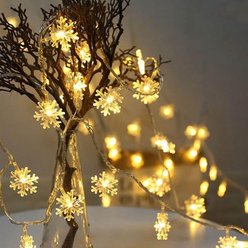Jual Eds Snowflake Decorative Christmas Led Light Strings With Eu