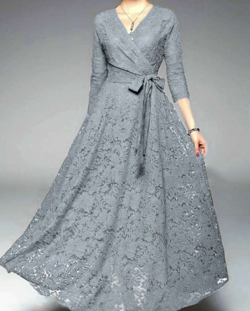 Baju model long dress 2025