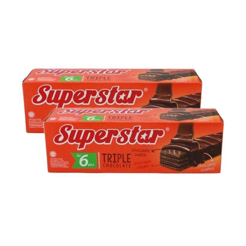 Promo Superstar Triple Chocolate Wafer [20pcs/pack] Diskon 4% Di
