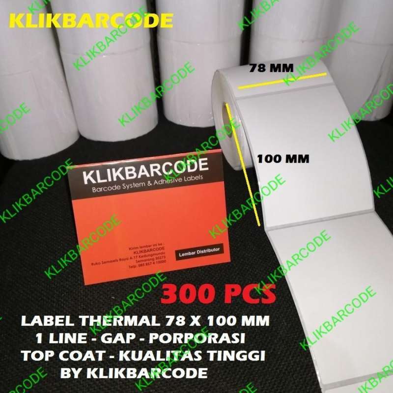 Jual Label Thermal Resi 78X100Mm,A7,Non Ribbon,78 X 100, 300 ...