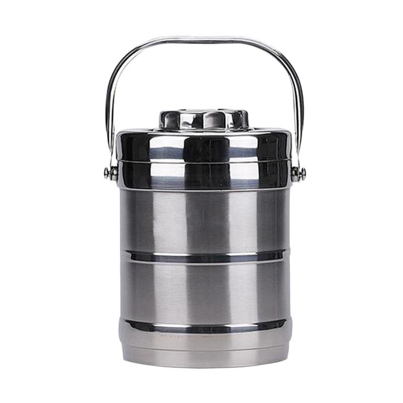 Jual H Ikea Stainless Steel Insulated Lunch Box Portable Food
