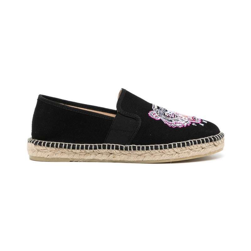 black canvas espadrilles