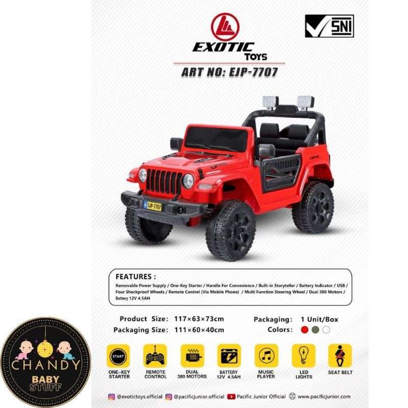 Jual Mainan Anak Mobil Mobilan Aki Jeep Exotic Ejp 7707